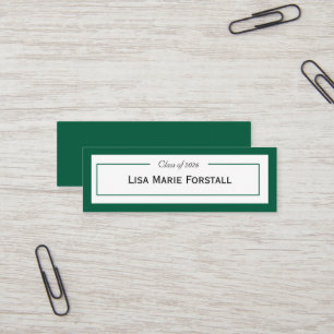 Tarjeta de nombre de graduación