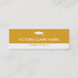 Tarjeta de nombre de graduación de bloques de colo