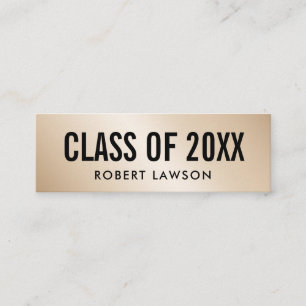 Tarjeta de nombre de graduación de clase de lujo m