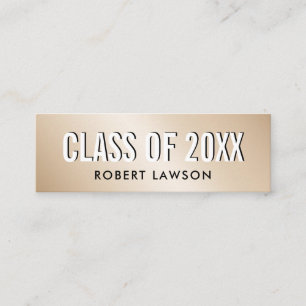 Tarjeta de Nombre de Graduación de Clase de Luxe M