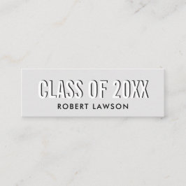 Tarjeta de nombre de graduación de clase de Moda g