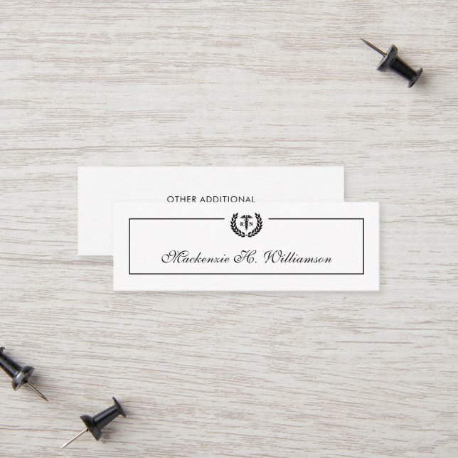 Tarjeta de nombre de graduación de la escuela de E (Anverso/Reverso In Situ)