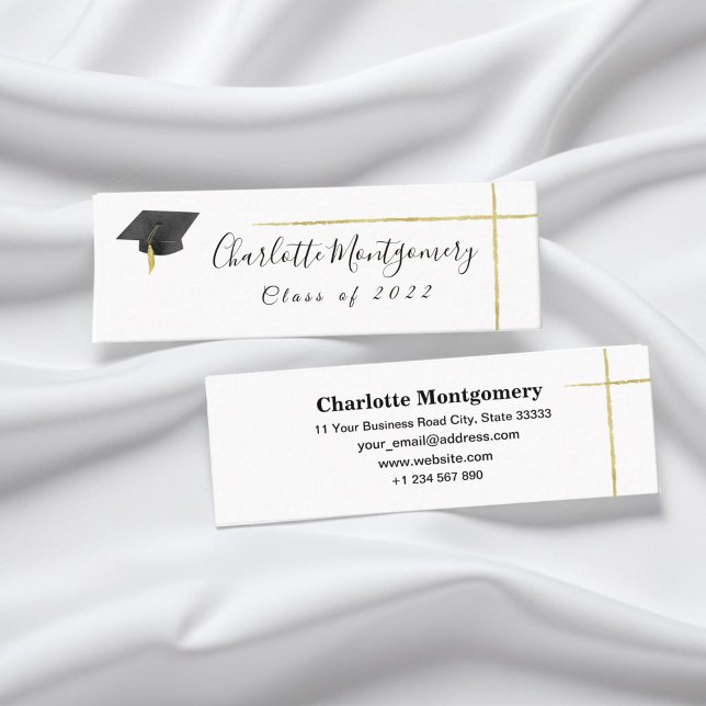 Tarjeta de nombre de graduación de Relieve metaliz (Subido por el creador)