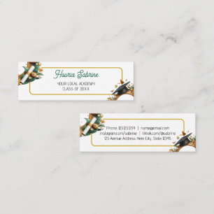 Tarjeta de Nombre de Graduación de Tulipán Dorado 