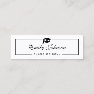 Tarjeta de Nombre de Graduación Elegante - Clase d