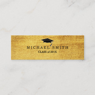 Tarjeta de Nombre de Graduación Elegante Moderna