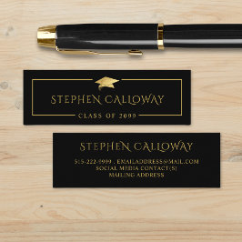 Tarjeta de nombre de graduación Elegante Tapón de