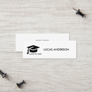 Tarjeta de nombre de graduación - Elegante tarjet