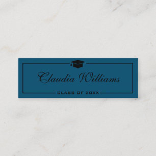 Tarjeta de nombre de graduación . Elegante tarjeta