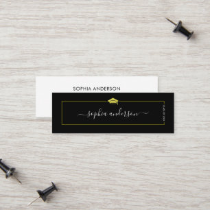 Tarjeta de nombre de graduación - Elegante tarjeta