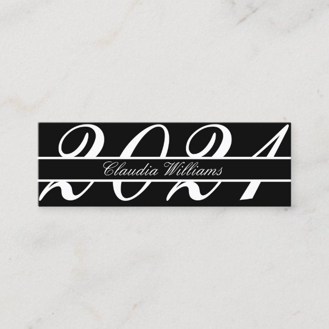 Tarjeta de nombre de graduación . Elegante tarjeta (Anverso)