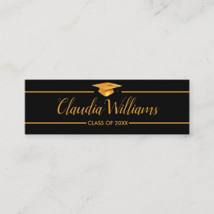 Tarjeta de nombre de graduación - Elegante tarjeta