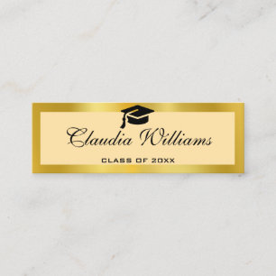 Tarjeta de nombre de graduación . Elegante tarjeta