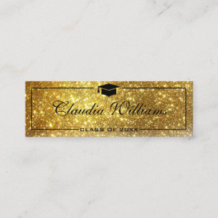 Tarjeta de nombre de graduación . Elegante tarjeta