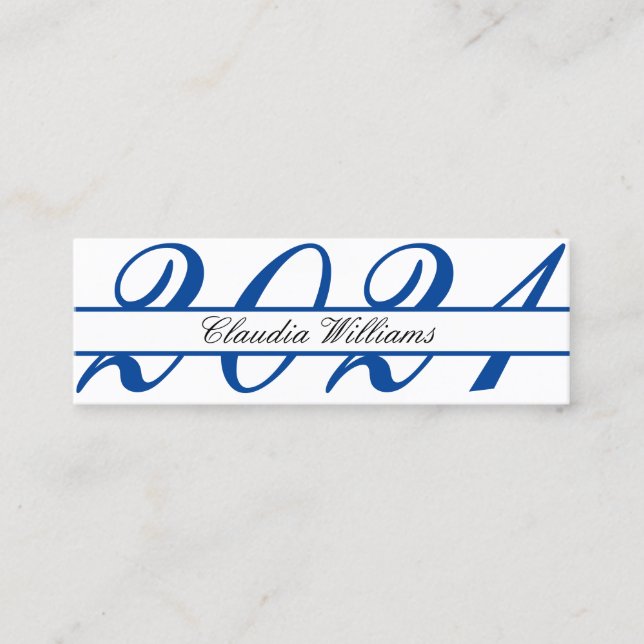 Tarjeta de nombre de graduación . Elegante tarjeta (Anverso)