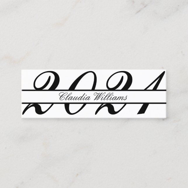 Tarjeta de nombre de graduación . Elegante tarjeta (Anverso)