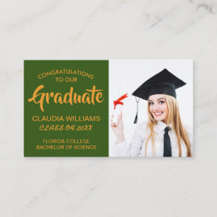 Tarjeta de nombre de graduación - Elegante tarjeta