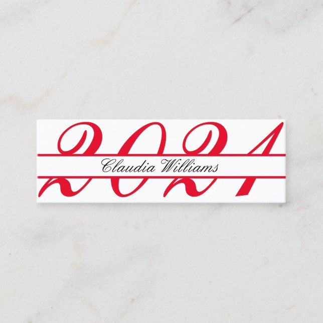 Tarjeta de nombre de graduación . Elegante tarjeta (Anverso)