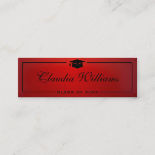 Tarjeta de nombre de graduación . Elegante tarjeta