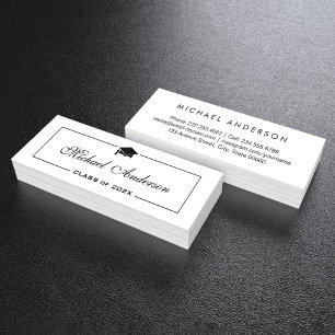 Tarjeta de nombre de graduación - Elegante tarjeta