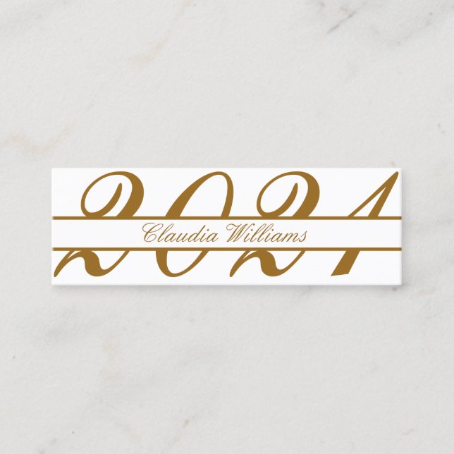 Tarjeta de nombre de graduación . Elegante tarjeta (Anverso)