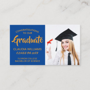 Tarjeta de nombre de graduación - Elegante tarjeta