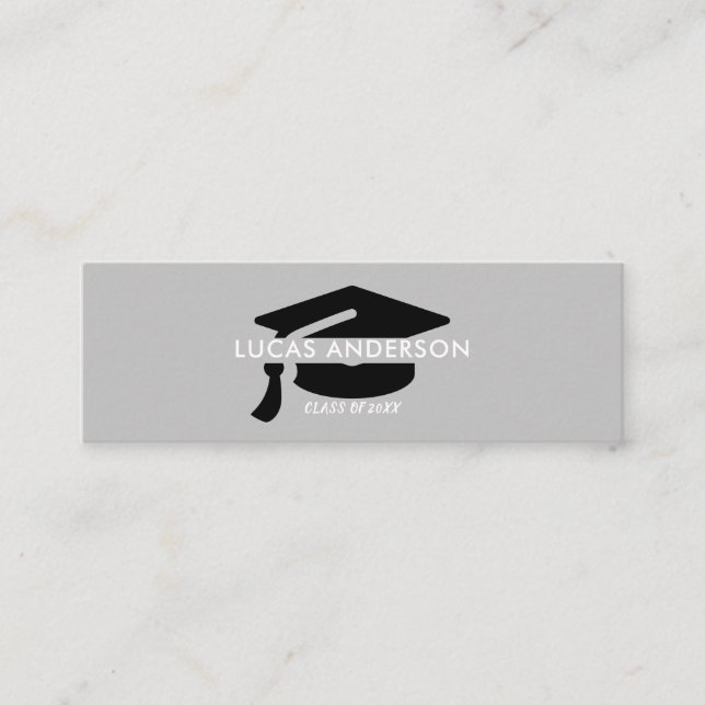 Tarjeta de nombre de graduación . Elegante tarjeta (Anverso)