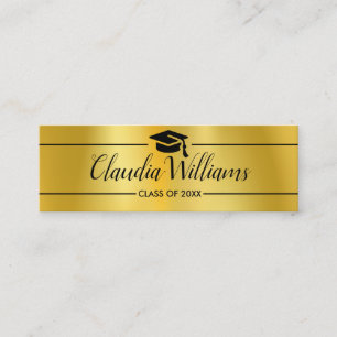 Tarjeta de nombre de graduación - Elegante tarjeta