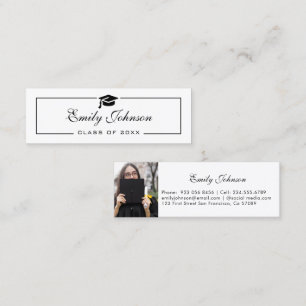 Tarjeta de nombre de graduación elegante - Tarjeta