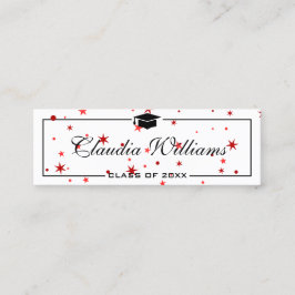 Tarjeta de nombre de graduación . Elegante tarjeta