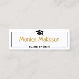 Tarjeta de nombre de graduación . Elegante tarjeta