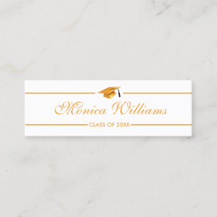 Tarjeta de nombre de graduación - Elegante tarjeta