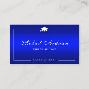 Tarjeta de nombre de graduación - Gradiente de col