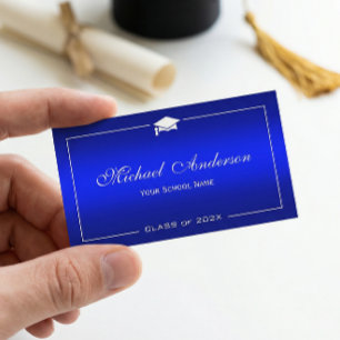 Tarjeta de nombre de graduación - Gradiente de col