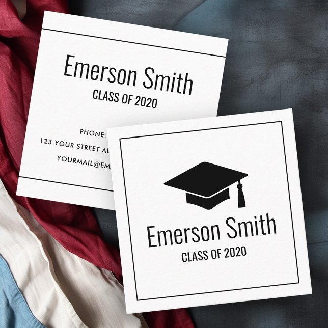 Tarjeta de nombre de graduación moderna (Graduate graduation name card modern)