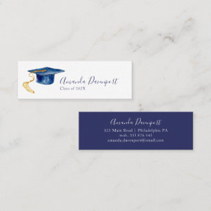 Tarjeta de nombre de graduación moderna