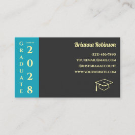 Tarjeta de Nombre de Graduación Moderna con Foto T