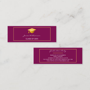 Tarjeta de nombre de graduación moderna con marco 