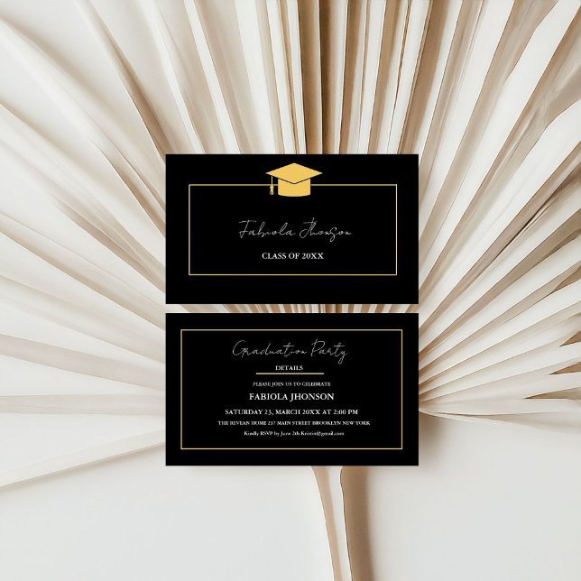 Tarjeta de nombre de graduación moderna Insertar m (Subido por el creador)