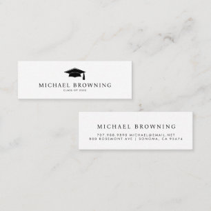 Tarjeta de nombre de graduación moderna simple Ins