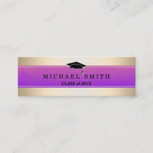 Tarjeta de nombre de graduación moderna y elegant