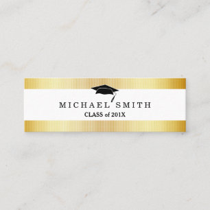 Tarjeta de Nombre de Graduación Moderna y Elegante