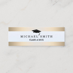 Tarjeta de Nombre de Graduación Moderna y Elegante