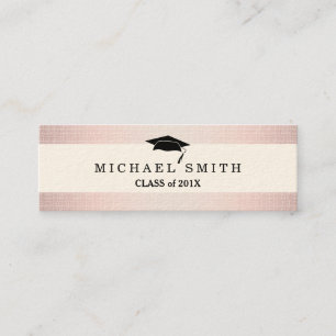 Tarjeta de nombre de graduación moderna y elegante