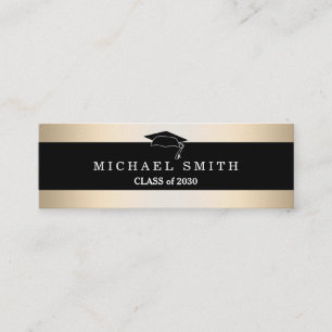 Tarjeta de Nombre de Graduación Moderna y Elegante