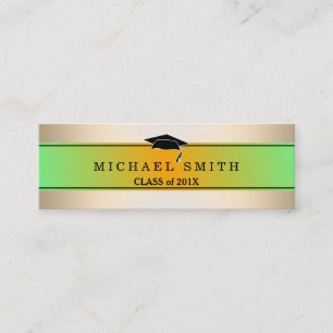 Tarjeta de nombre de graduación moderna y elegante