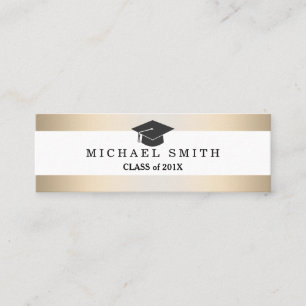 Tarjeta de nombre de graduación moderna y elegante