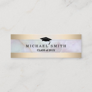 Tarjeta de nombre de graduación moderna y elegante