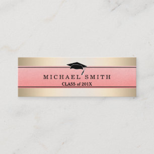 Tarjeta de nombre de graduación moderna y elegante