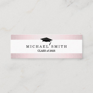 Tarjeta de nombre de graduación moderna y elegante